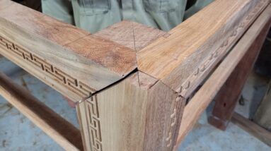 Perfect A Hand Cut Joints Wood Structure - Making Simple Table Frame Handwork