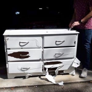 DIY Converting Dresser to TV Stand vlog