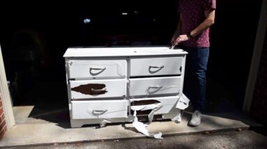 DIY Converting Dresser to TV Stand vlog