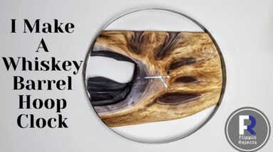 How I turn a Whiskey Barrel Hoop into a wall clock