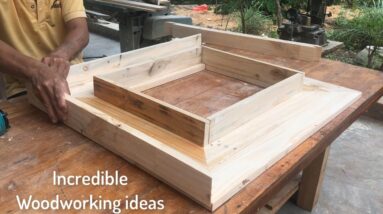 Unique Wood Processing From Pallets // How To Make Beer Tables Super Convenient And Beautiful.