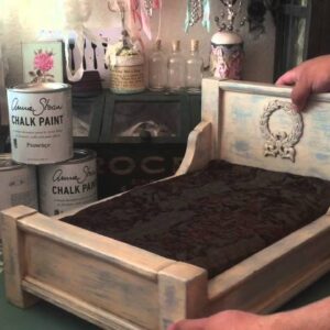 Annie Sloan Chalk Painted and reclaimed wood crate style dog beds I have been working on