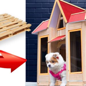 Amazing Ideas Reusable Timber Project - Build a Castle for Dog From Old Pallets Wood ( Satisfying )