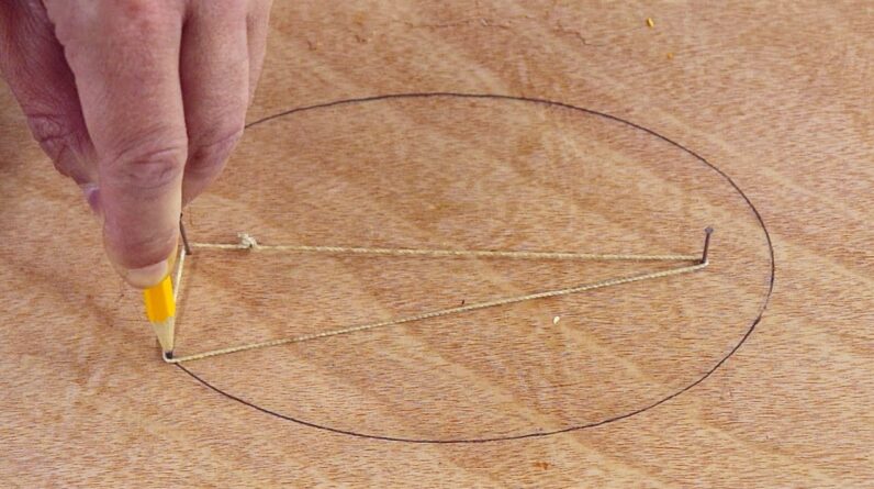 Amazing Woodworking Carpentry Skills | Fastest and Easiest Way to Draw a Correct Oval / #shorts​