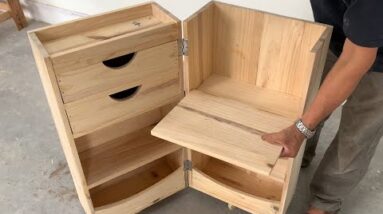 Amazing Woodworking Project Cheap For Small Space - DIY A Modern Oak Dressing Table For Your Wife