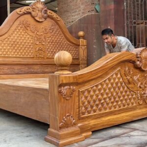 Amazing Techniques Woodworking Skills Ingenious Easy - Build A Large Bed Out Of Monolithic Hardwood