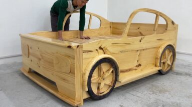 Amazing Design Ideas Art Woodworking Skills Ingenious Easy - Build Unique Bed In The Shape Of A Car