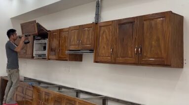 Amazing Skillful Woodworking - Build And Install A Beautiful Kitchen Cabinet Never Before Seen
