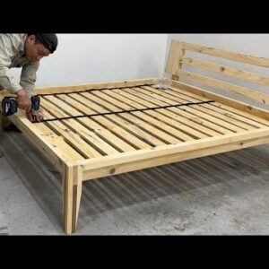 Amazing Techniques Most Popular Woodworking Skills - Build A Platform Beds With Solid Wood Bed Frame