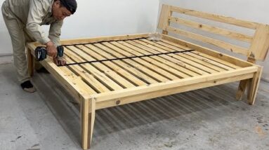 Amazing Techniques Most Popular Woodworking Skills - Build A Platform Beds With Solid Wood Bed Frame