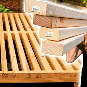 Modern Outdoor Bench from 2x4s. Woodworking Project