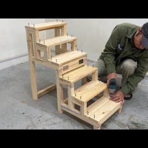 Amazing Woodworking Art Smart Furniture Utilities For Your Life - Build A Chair Combined With Stairs