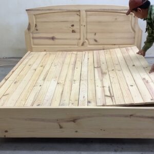 Build A Beautiful Bed With Unique And Strange Design Have Hidden Drawers - Woodworking Projects