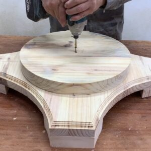 Skillful Carpentry Skills In Woodworking - Build A Beautiful And Unique Table With Artistic Curves