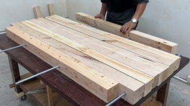 Amazing Woodworking Project From Old House Wood - Idea Build A Simple Tea Table That Anyone Can Do