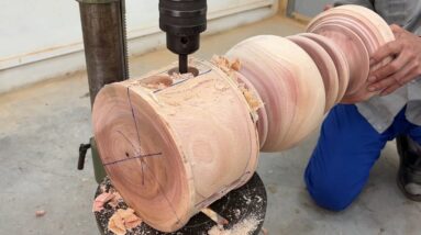 Amazing Red Woodworking Skills Easy - Build A Redwood Table Of Monolithic Hardwood