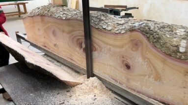 Amazing Woodworking Giant Has Extremely Ingenious Skills - Ideas Build Wooden Collapsed Table Unique