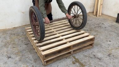 Amazing Homemade Ideas For Cheap Woodworking From Old Pallet - Build A Hand Truck From Wooden Pallet