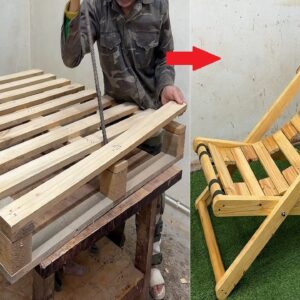 Creative And Cheap Old Pallet Recycling Ideas You Should Know - Build A Adjustable Outdoor Chair